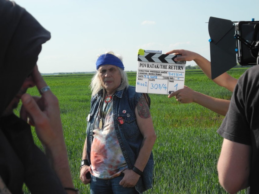 Bora Đorđević na snimanju