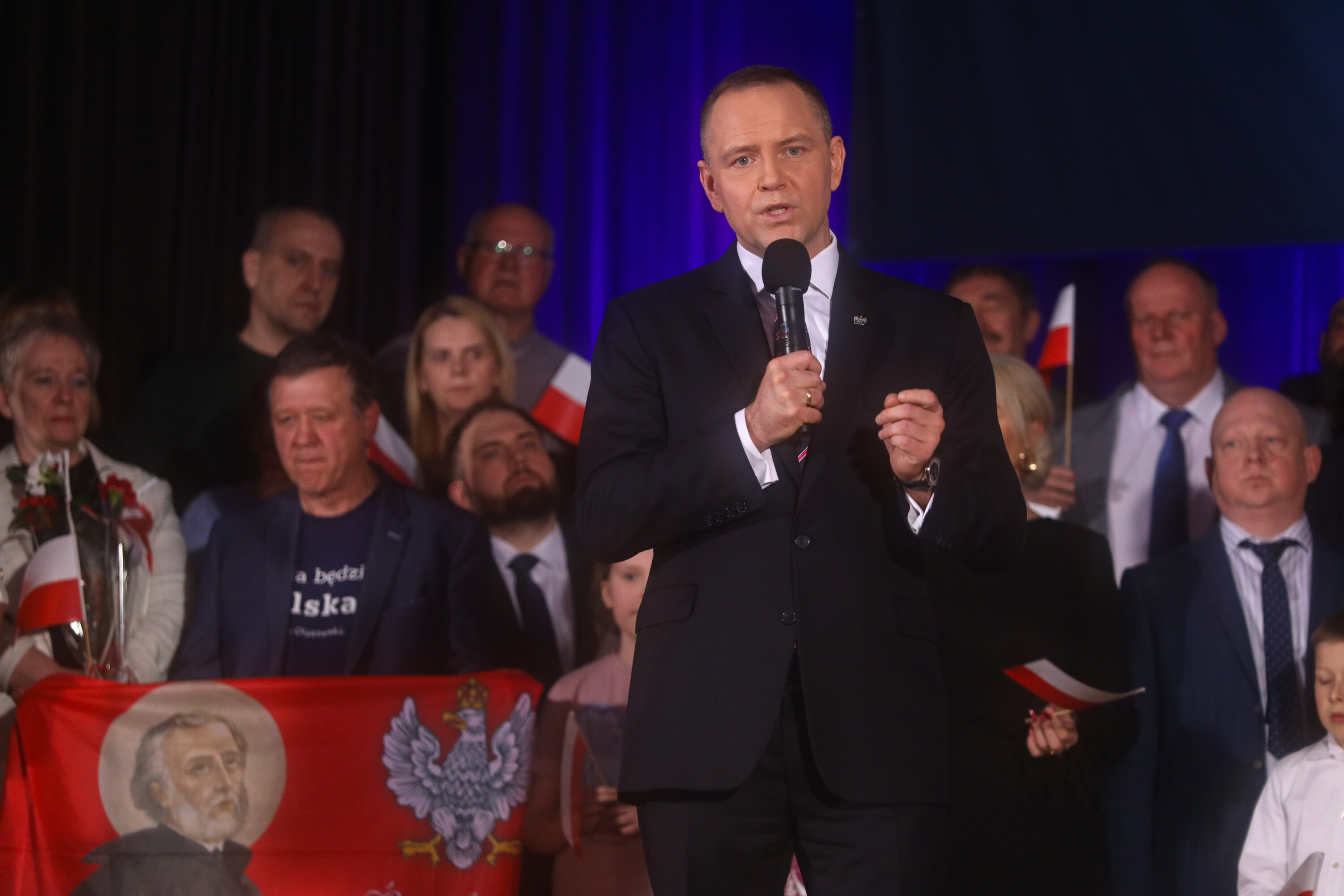 Nawrocki w Hajnówce: Żołnierze wciąż czekają na przeprosiny za krytykę obrony granicy