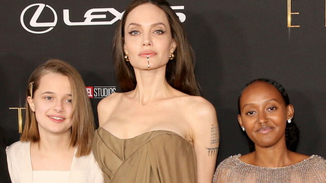 Angelina Jolie z córkami: Zaharą i Vivienne na premierze filmu "Eternals"