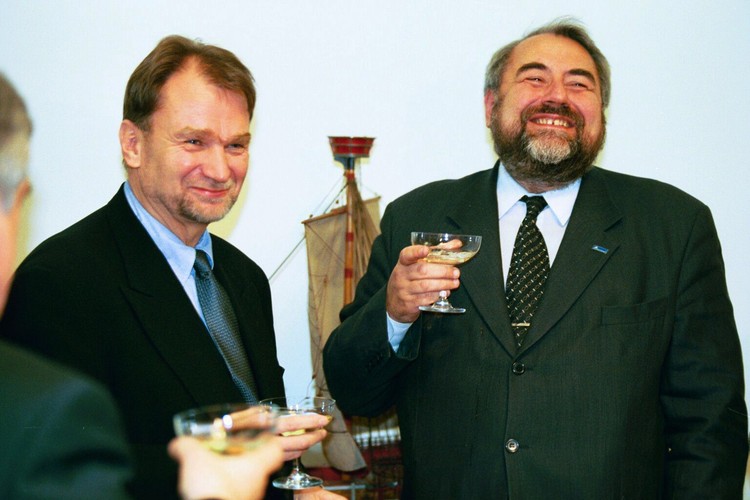 Jan Kulczyk i Tadeusz Syryjczyk - 1999 rok, podpisanie umowy na budowę Autostrady Wielkopolskiej