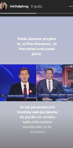 Michał Piróg na Instagramie