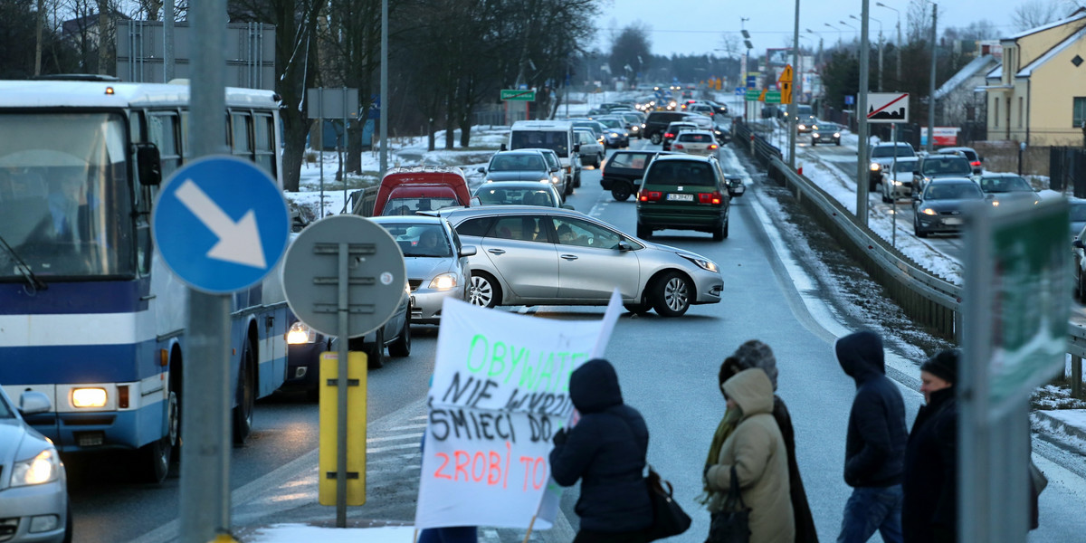 Protest w Dębem Wielkim