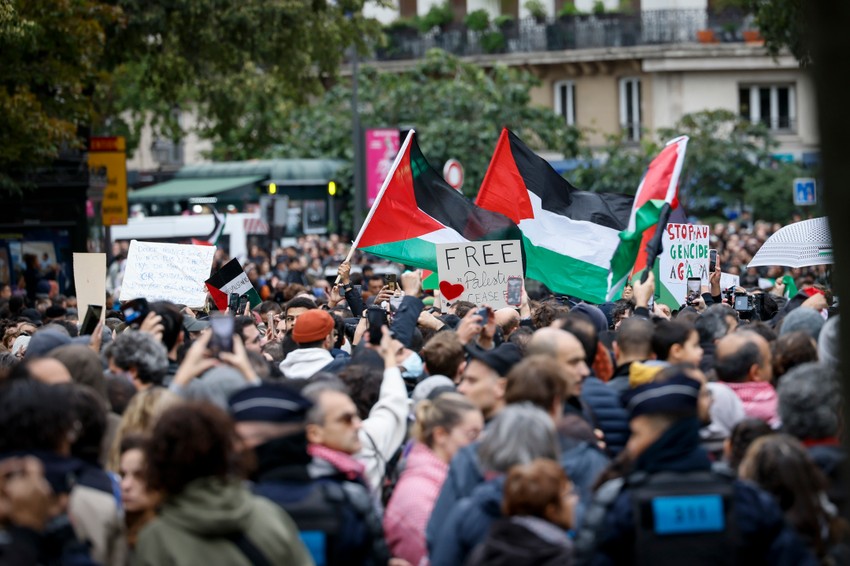 Protest podrške Palestincima u Parizu 28. oktobra