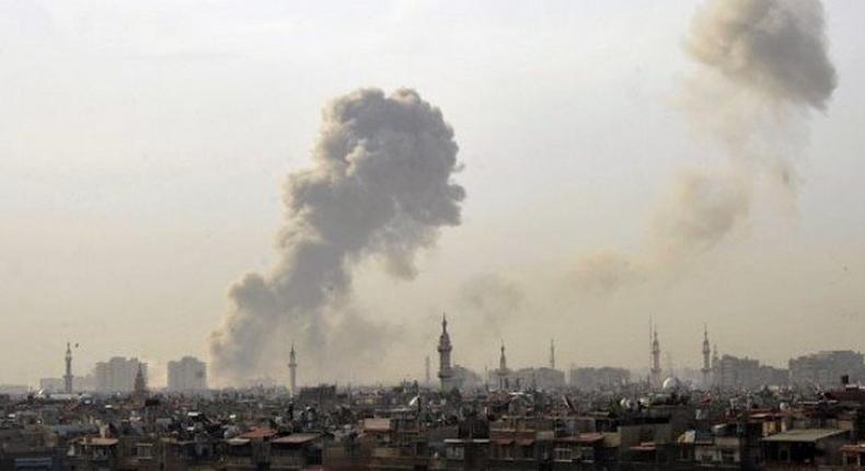 Syrian warplanes bomb group near Hasaka