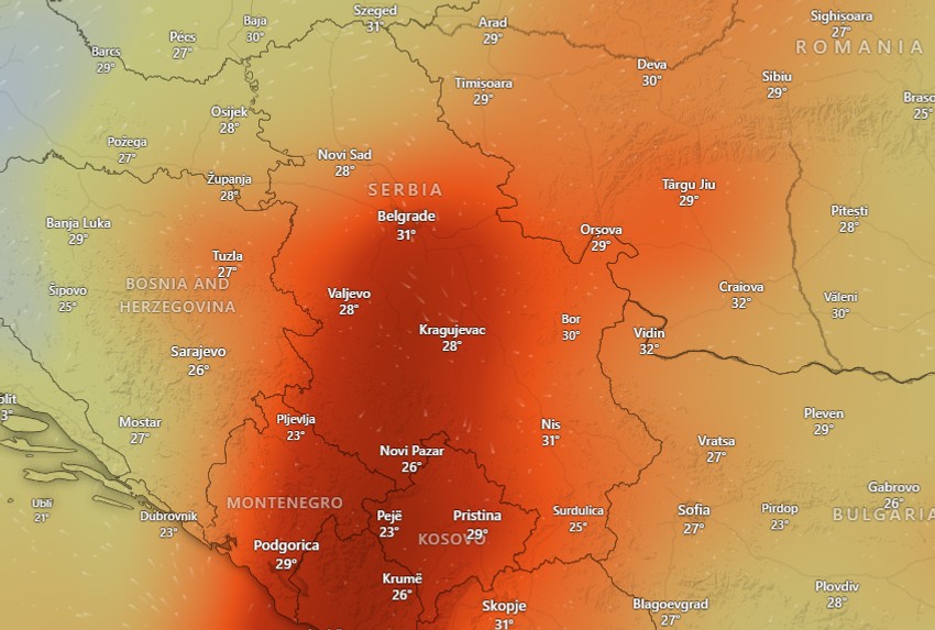 Maksimalna koncentracija u petak