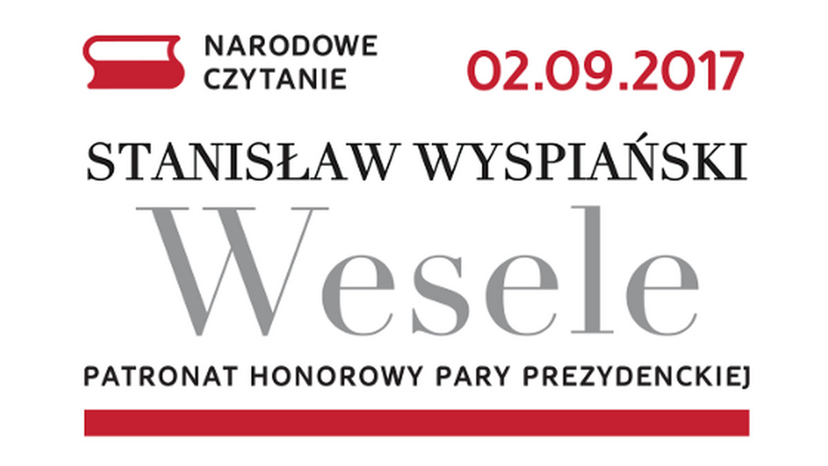 Narodowe Czytanie "Wesela" Stanisława Wyspiańskiego odbędzie się już w sobotę, 2 września, w ponad 2 tys. miast i miejscowości w Polsce i na świecie. Zaplanowano m.in. inscenizacje uliczne, publiczne seanse lektury czy premierę dramatu w esperanto i języku migowym. W poprzednich edycjach wspólnie czytano m.in. "Pana Tadeusza" Adama Mickiewicza, dzieła Aleksandra Fredry, "Trylogię" Henryka Sienkiewicza, "Lalkę" Bolesława Prusa i "Quo Vadis" Henryka Sienkiewicza.