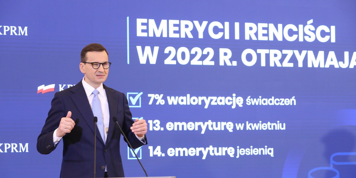 Rząd w końcu podał wskaźnik waloryzacji emerytur na 2022 r. Seniorzy wyższe świadczenia otrzymają już w marcu.