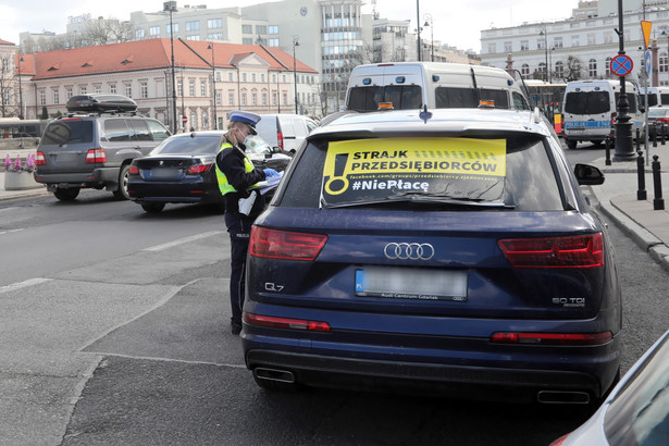 Protest przedsiębiorców w Warszawie