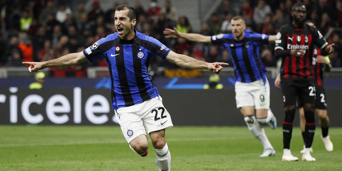 Inter Mediolan pokonał AC Milan w pierwszym półfinałowym meczu Ligi Mistrzów.