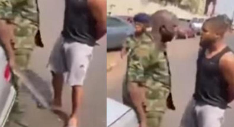 Soldier pulls out cutlass to slaughter civilian for questioning his ‘reckless’ driving