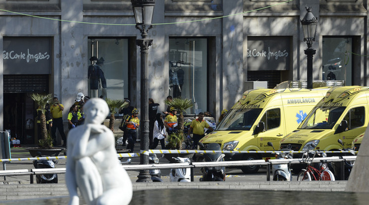 Barcelonában csütörtök délután történt a gázolásos merénylet /Fotó: AFP