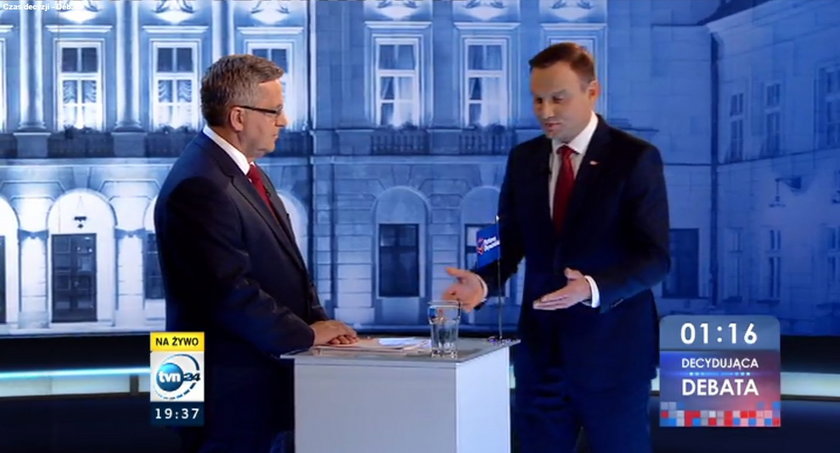 Kłótnia o flagę PO podczas debaty w TVN