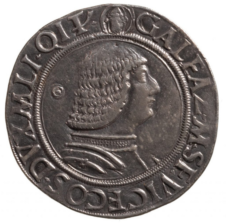 Moneta bita przez Galeazza Marię Sforzę