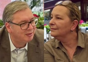 Vučić razgovara sa ženom iz Dragačeva