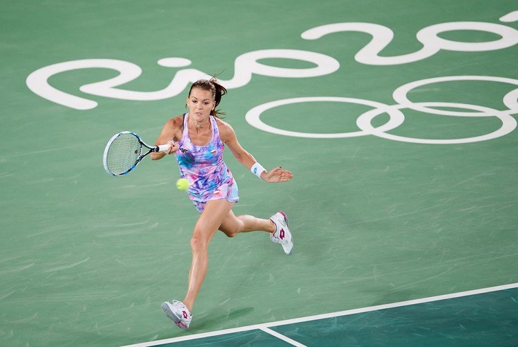 Agnieszka Radwańska podczas treningu w Rio de Janeiro