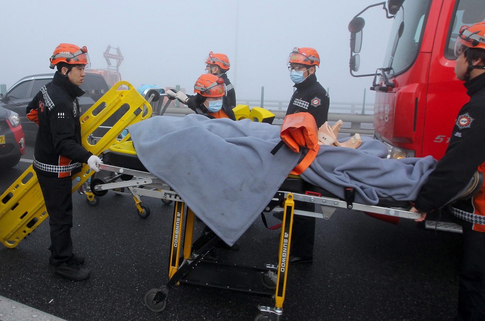 SOUTH KOREA MASS COLLISION (Chain collision on bridge in fog)