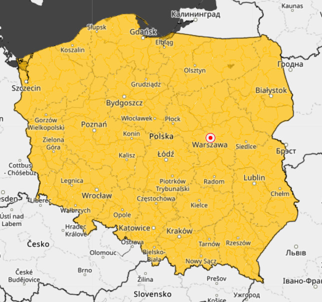 Ostrzeżenia przed przymrozkami obowiązują w całej Polsce