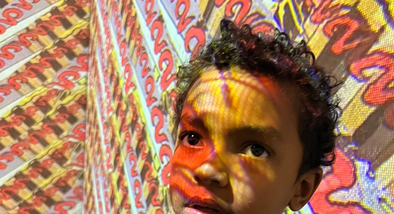 The author's son at an art installation.Courtesy of Sumitra Mattai