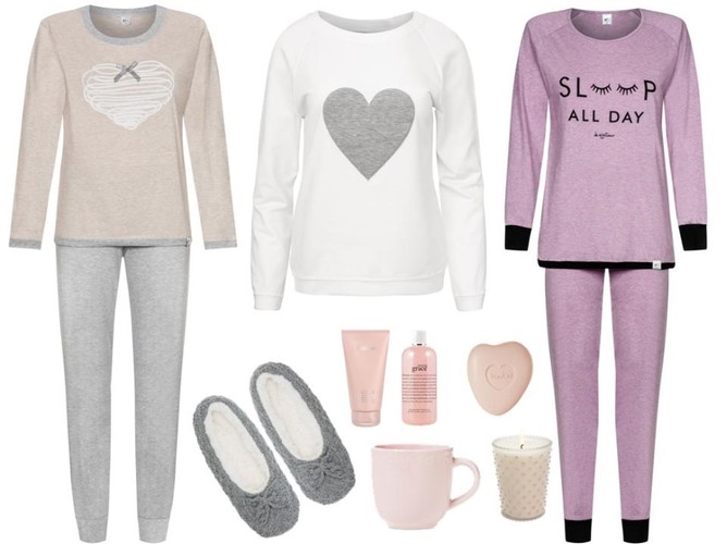 STYLIZACJE na walentynki: Piżamy – DN-NIGHTWEAR/sklep.dn-nightwear.com.pl, akcesoria – TKMAXX/tkmaxx.pl
