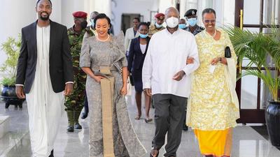 President Yoweri Museveni and First Lady Janet Museveni hosted  the Kyabazinga and Jovia Mutesi
