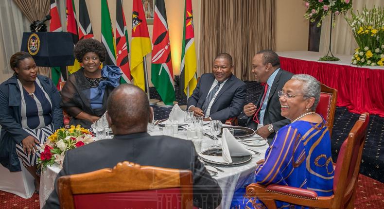 President Uhuru, First Lady Margaret Kenyatta host visiting Mozambican President Filipe Nyusi and his wife