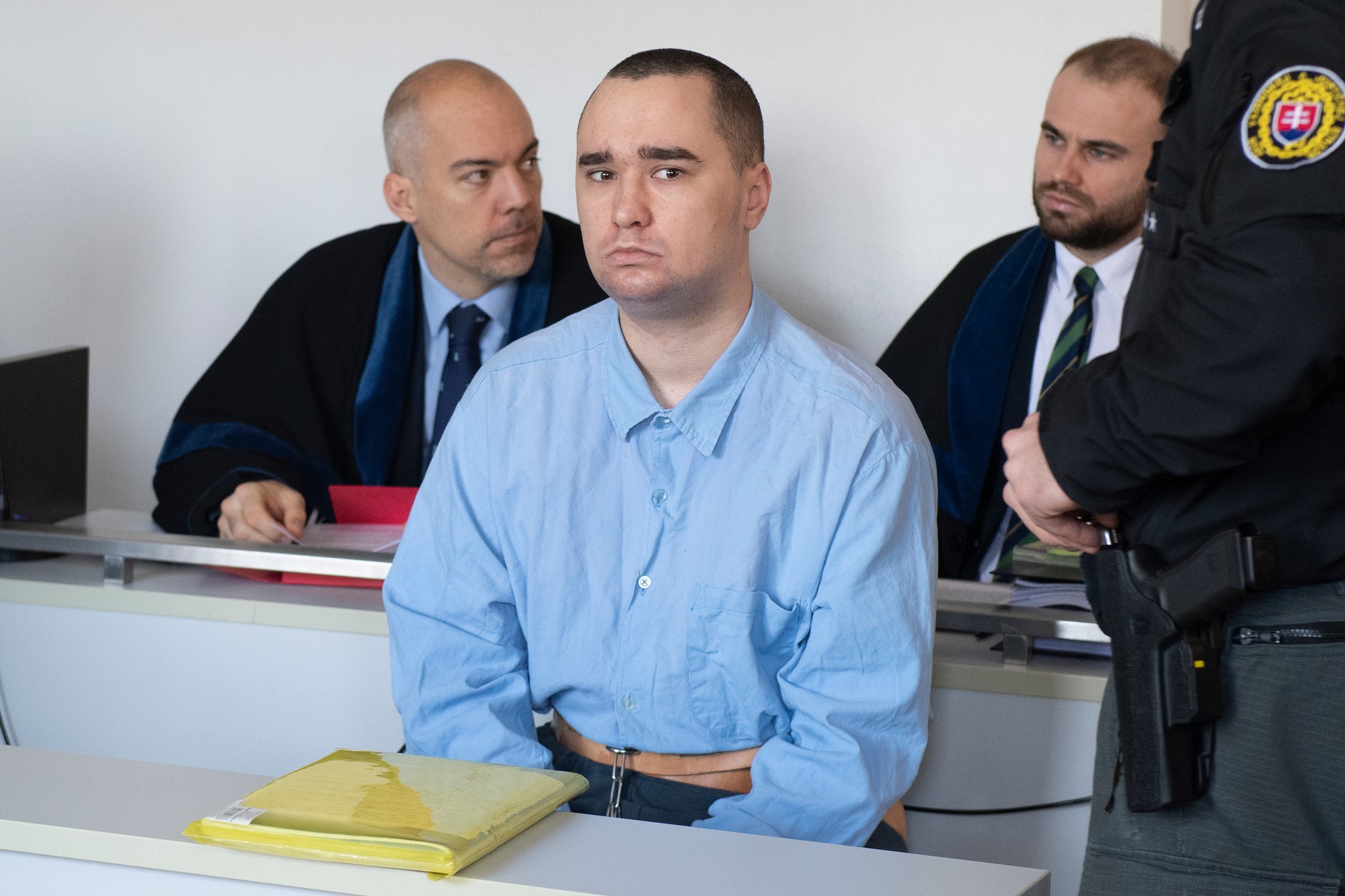 Volodymyr Moiseienko na súdnom pojednávaní za vraždu Ukrajinky na Mladej garde 11. januára 2023 v Bratislave.