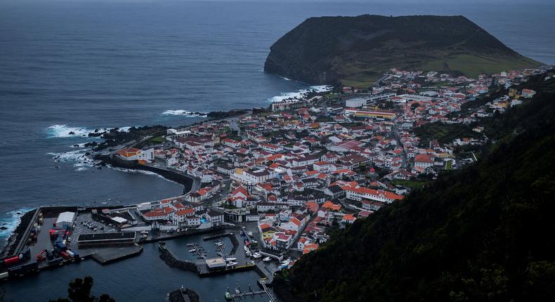 The municipality of Velas on Sao Jorge island in Azores on March 26, 2022.