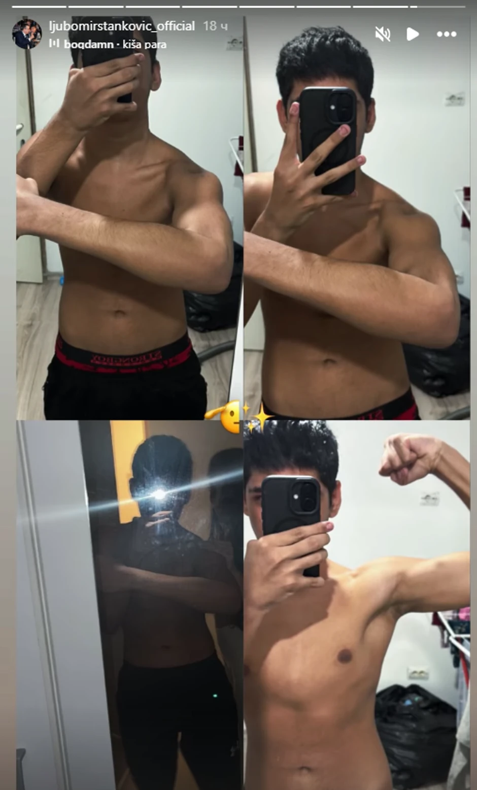 Ljuba Stanković pokazao mišiće