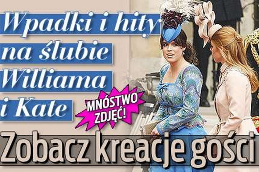 Wpadki i hity na ślubie Williama i Kate. Zobacz kreacje gości