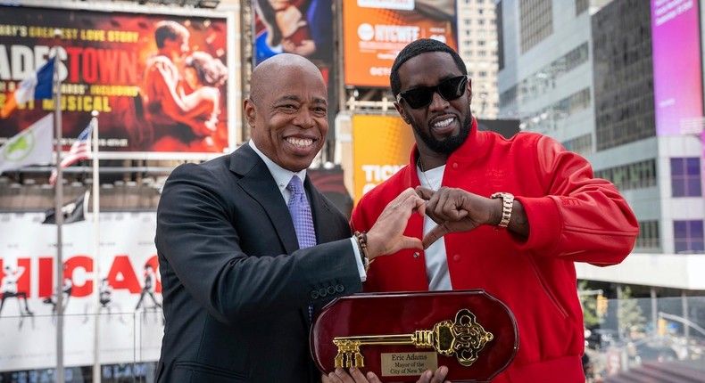 Eric Adams handed Diddy the keys to New York City in September 2023, a year before both were charged with crimes.Caroline Rubinstein-Willis/Associated Press