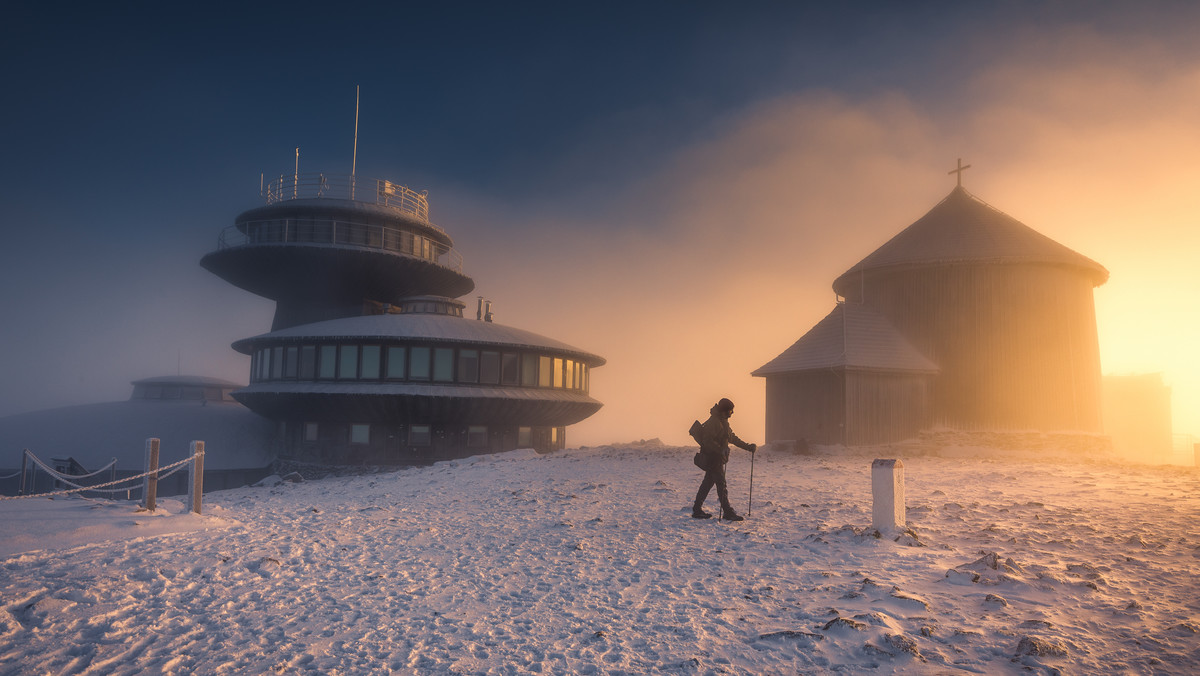 Odczuwalna temperatura na śnieżce w Karkonoszach spadła do -35,5 st. C