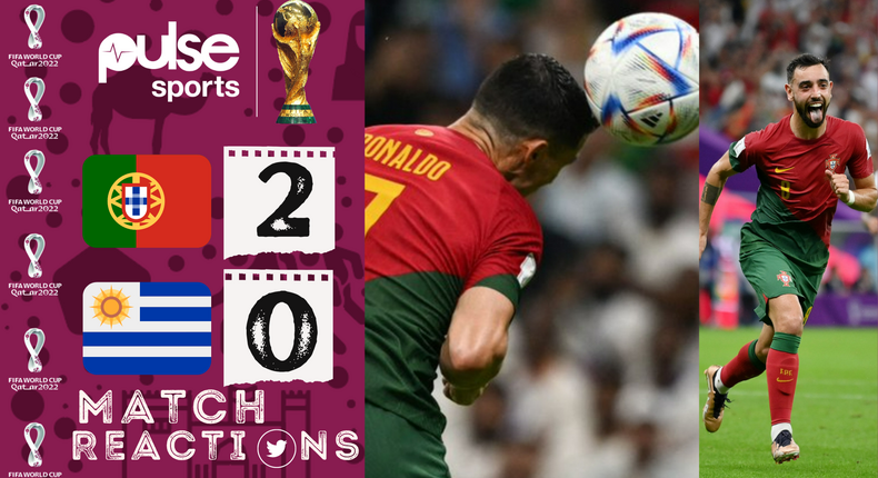 'Ronaldo is shameless' - Reactions as Bruno Fernades double fires Portugal past Uruguay to knockout stages.