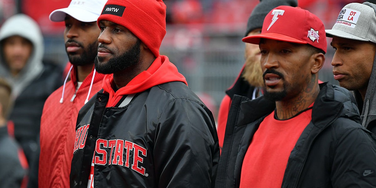 LeBron James celebrated a huge Ohio State touchdown with a wild dance on the sideline