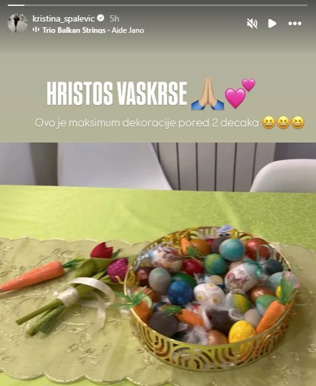 PRVI VASKRS BEZ KRISTIJANA GOLUBOVIĆA: Kristina Spalević priredila prazničnu bajku sinovima!