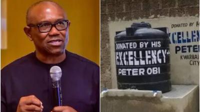 Peter Obi wants wealthy Nigerians to build boreholes across the country to provide water for Nigerians.