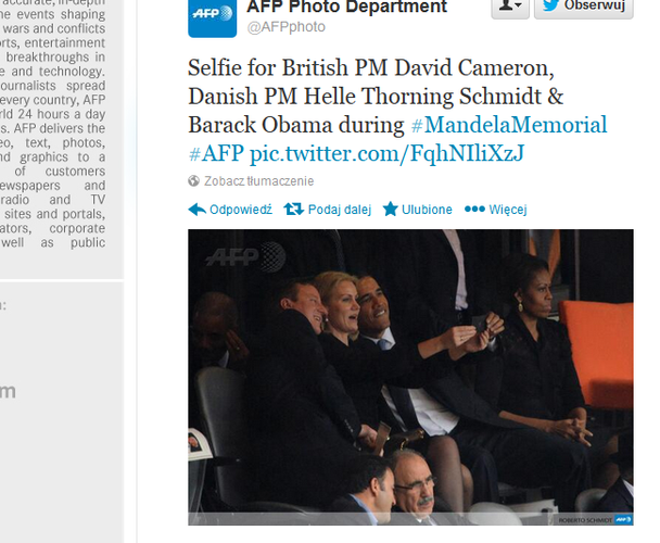 Barack Obama robie 'sweet focię'