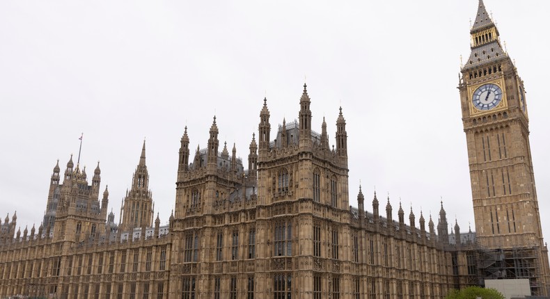 The Houses of Parliament on May 11, 2022 in London, England.