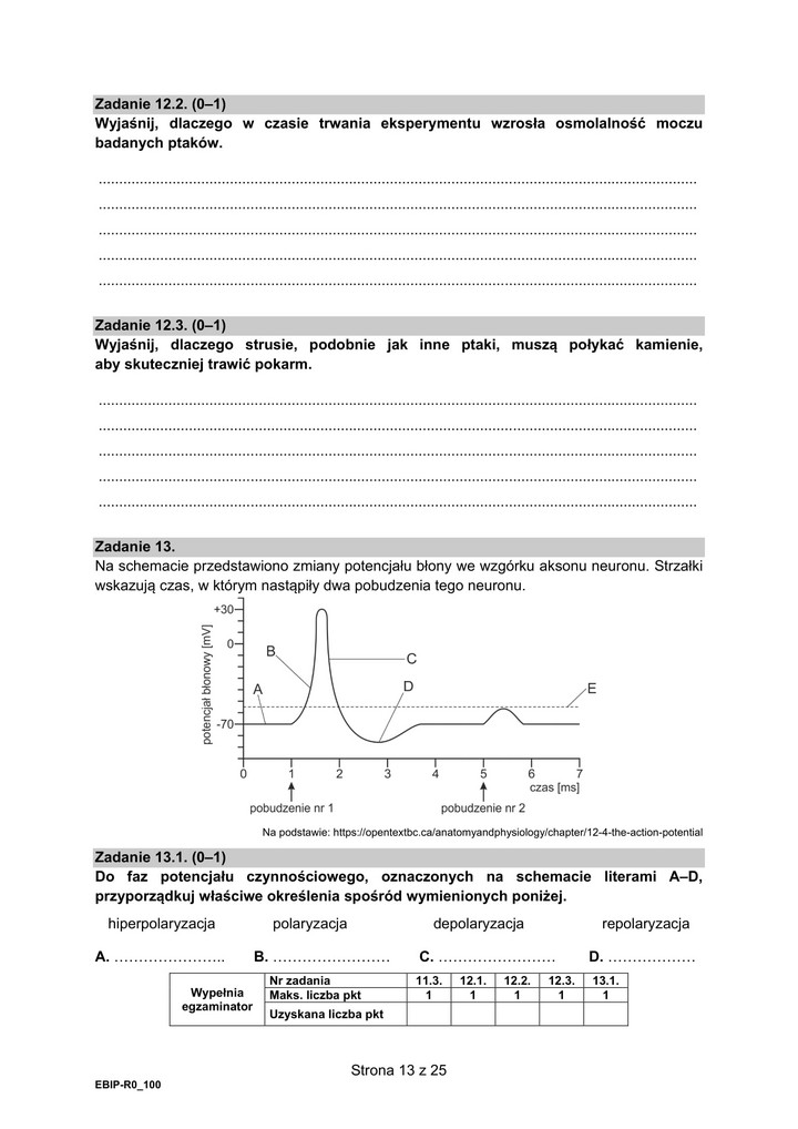 Rozszerzona matura z biologii 2021 - arkusz egzaminacyjny