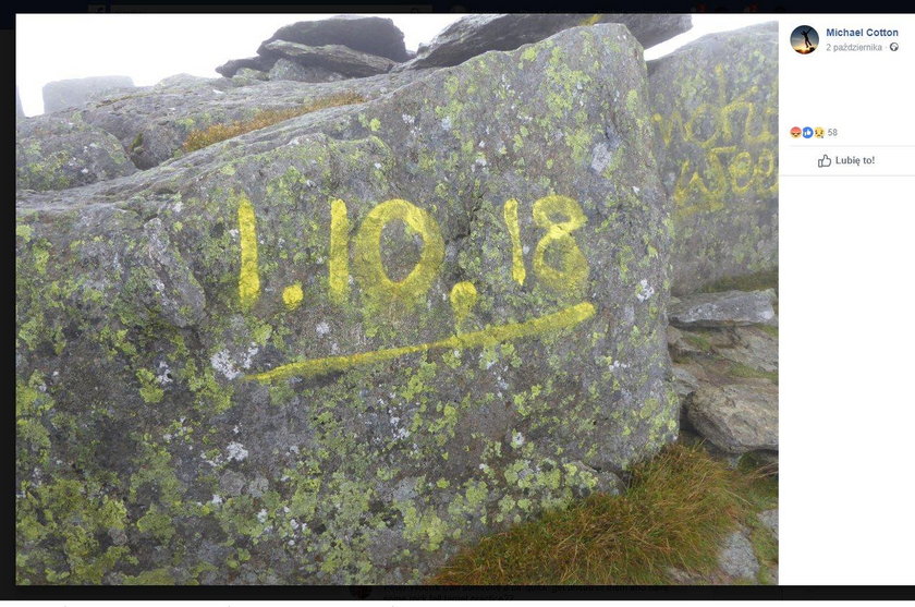 Polacy oszpecili szczyt w górach Snowdonia w Walii. Brytyjczycy są wściekli