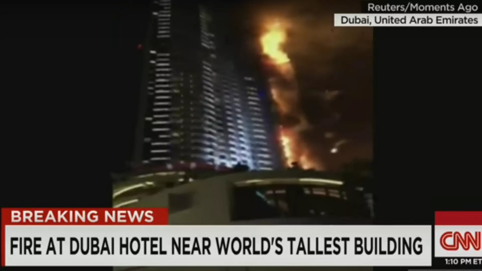Tragedia w Dubaju: luksusowy hotel podpalił się od fajerwerków, w środku byli ludzie