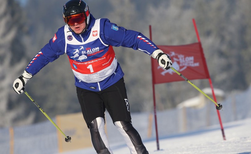 Andrzej Duda na nartach