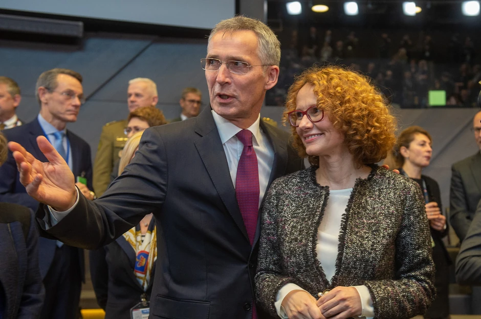Jens Stoltenberg i Radmila Šekerinska