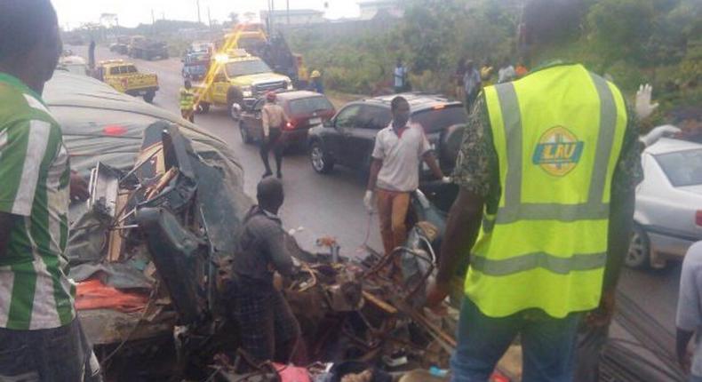 Trailer and lorry collision leaves two dead