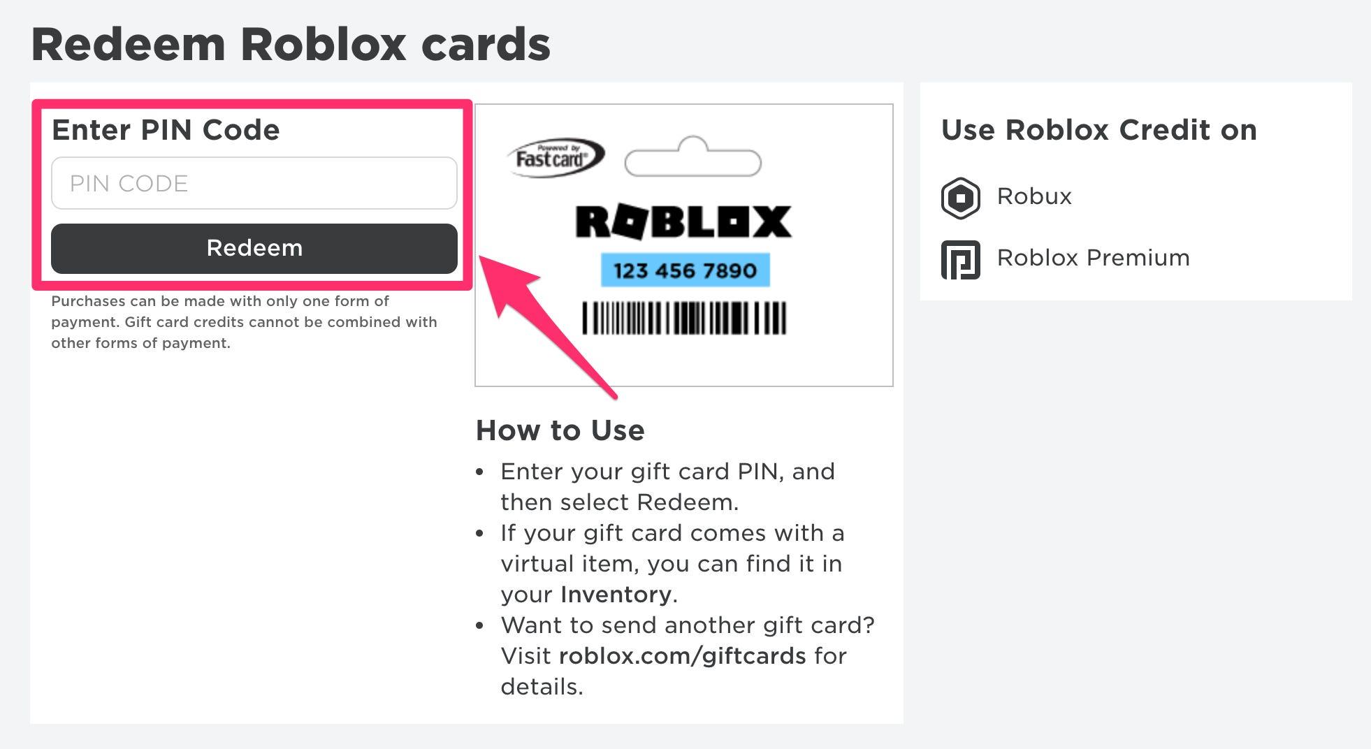 How To Redeem A Roblox Gift Card In 2 Different Ways So You Can Buy In Game Accessories And Upgrades Business Insider Africa - roblox fast card