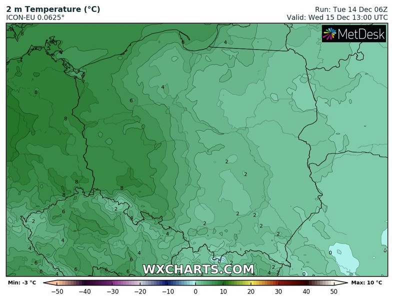 W środę temperatura w całej Polsce będzie dodatnia