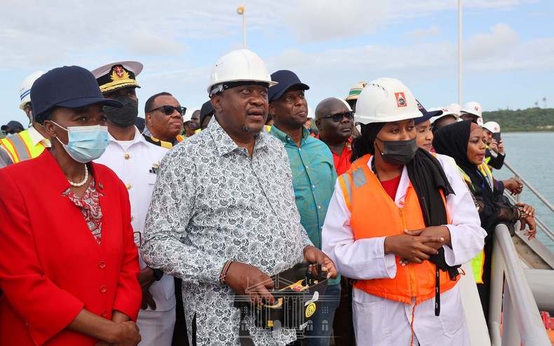  President Uhuru Kenyatta officially opened the Sh40 billion offshore Kipevu Oil Terminal (Kipevu II) at the Port of Mombasa