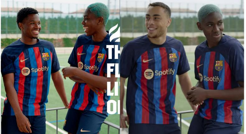 Asisat Oshoala models new Barcelona home jersey for 2022/23 season