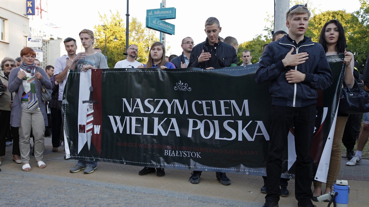 protest przeciwko czytaniu tekstu Golgota Picnic