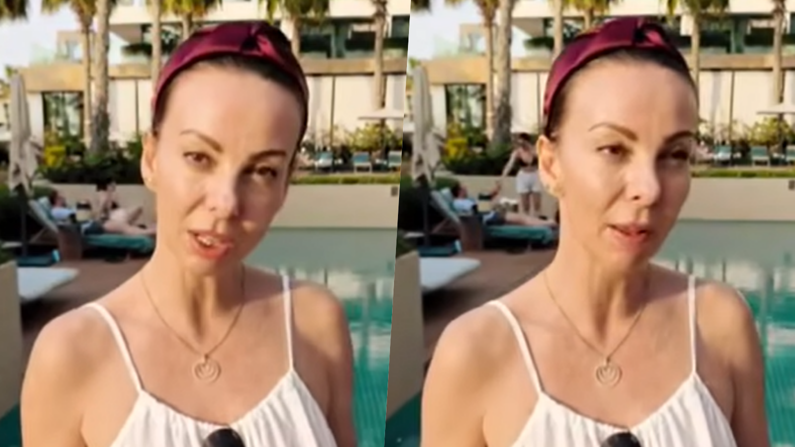 Moderátorka televízie JOJ Iveta Krupová v Dubaji. 