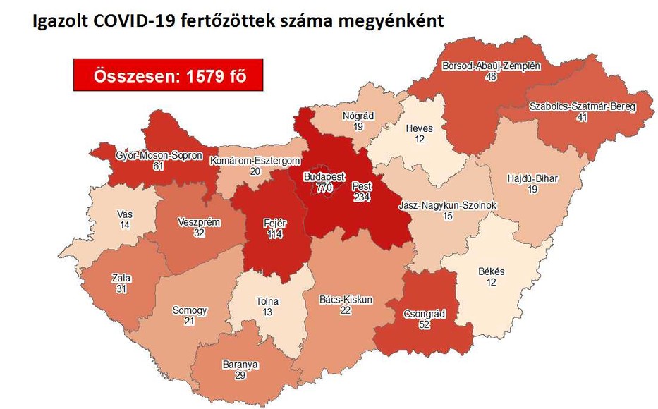 Még mindig a fővárosban van a legtöbb fertőzött / Fotó: koronavirus.gov.hu